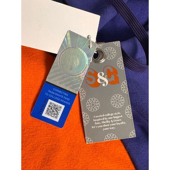 Clemson Rocky Crop Hoodie Size L/Shelby & Grace - Picture 5 of 11